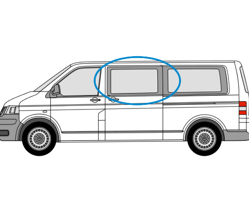 VW T4/T5/T6 Side Window - Including installation