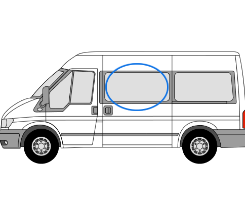 Ford Transit / Transit Custom Side Window - Including installation